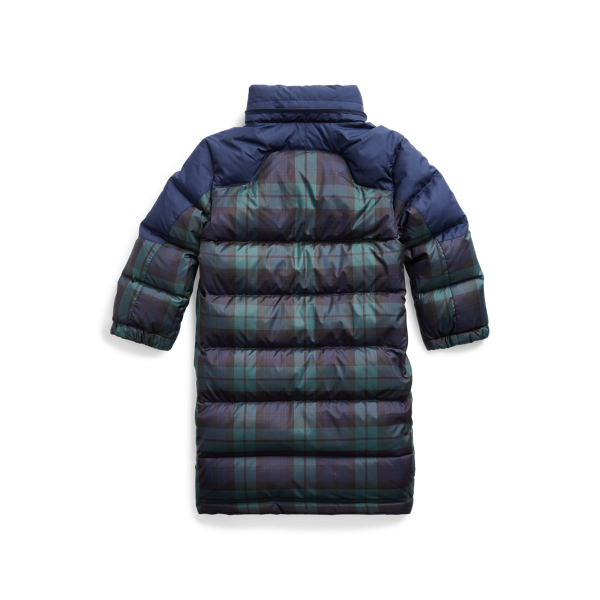 Blackwatch Tartan Down Hooded Coat Boys 2-7 3