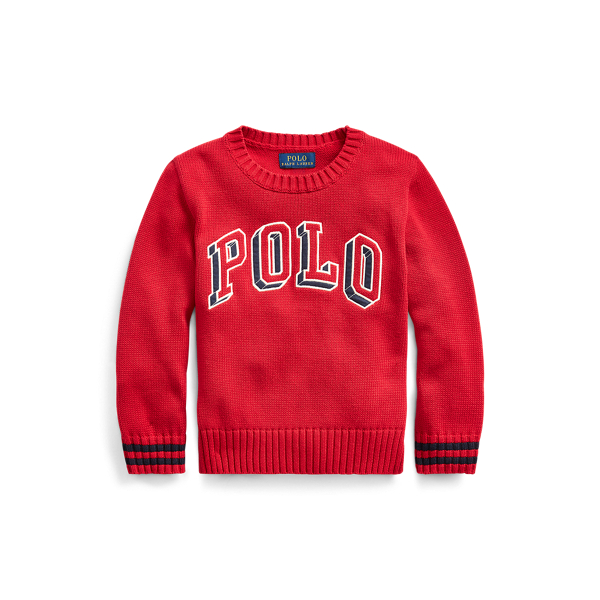 Pull Polo &agrave; col rond en coton Boys 1.5-6 Years en 1
