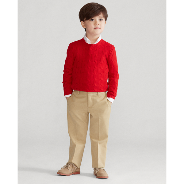 Tan Wool Gabardine Trouser Boys 2-7 6
