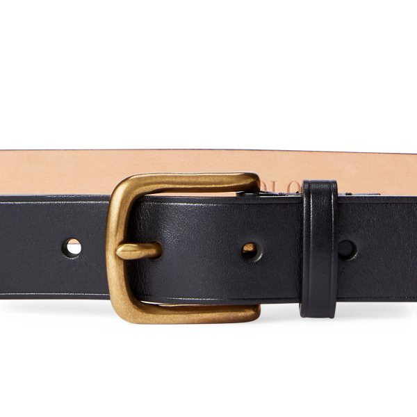 Black Vachetta Leather Skinny Belt Polo Ralph Lauren 2