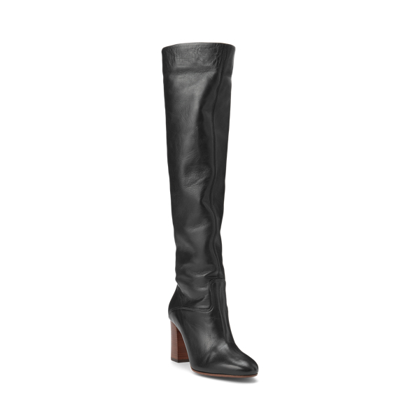Black Brie Leather Boot Polo Ralph Lauren 2