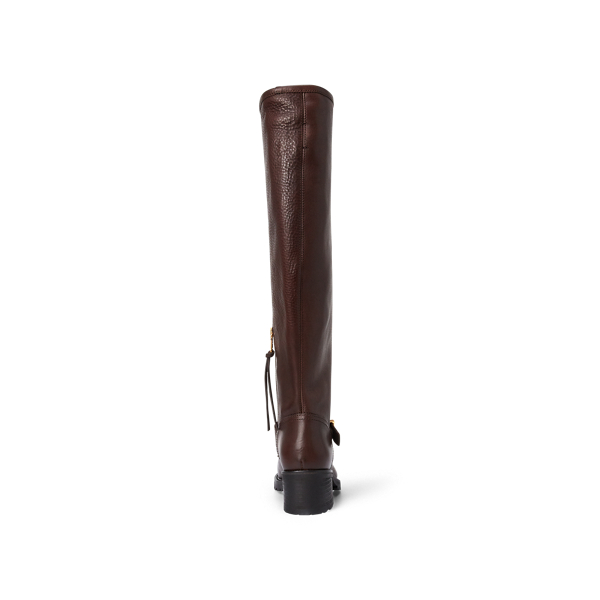 Chocolate Patsie Leather Boot Polo Ralph Lauren 3