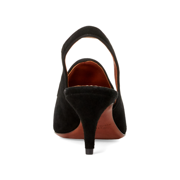 Black Stacy Suede Pump Polo Ralph Lauren 4
