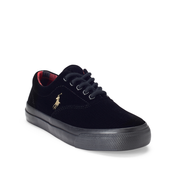 Black Bryn Velvet Trainer Polo Ralph Lauren 2