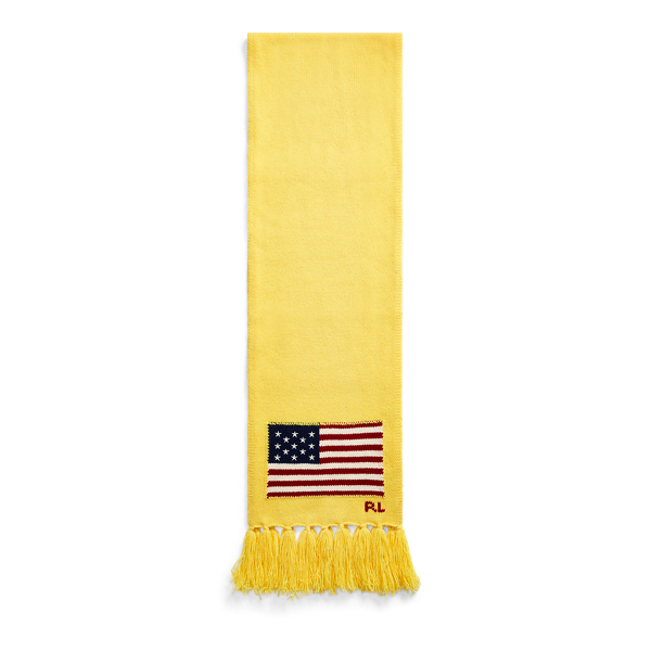 Yellow Flag Merino Wool Scarf Polo Ralph Lauren 2