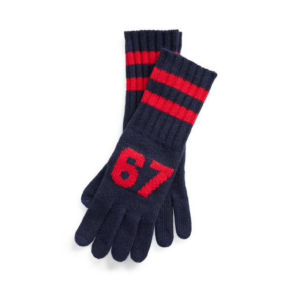 Gants RL67 en laine m&eacute;lang&eacute;e Polo Ralph Lauren en 1