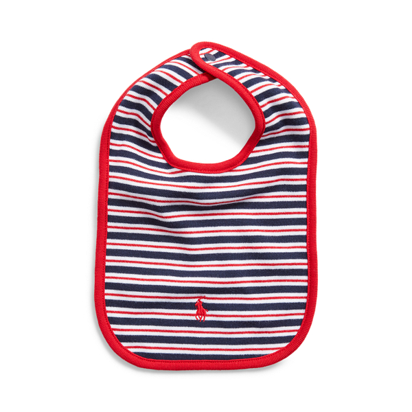 Bavoir en interlock de coton ray&eacute; Baby Boy en 1