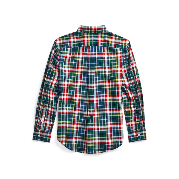 Red/White Multi Plaid Cotton Poplin Shirt Boys 8-20 2