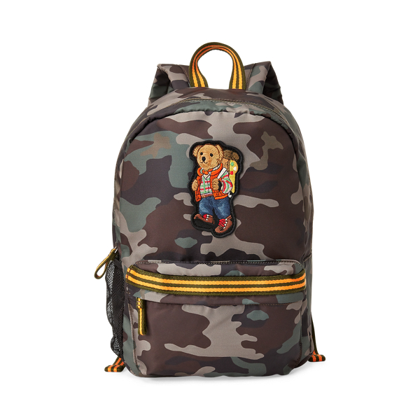 Camouflage-Rucksack mit Polo Bear