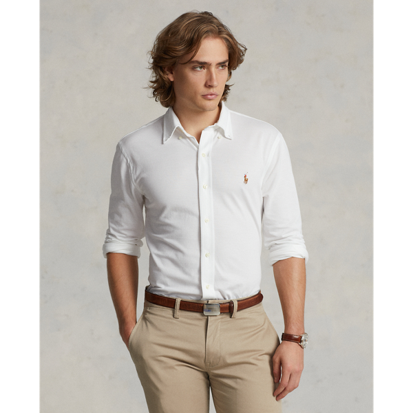 Ralph lauren men's knit oxford shirt on sale