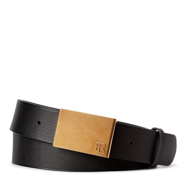 Ceinture en cuir avec plaque&nbsp;RL
