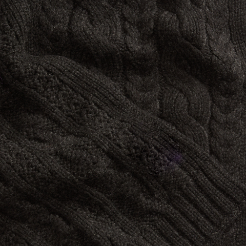 Мужской шарф Ralph Lauren Cable-Knit Cashmere, цвет: Угольный