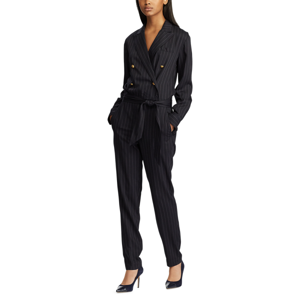 Navy Multi Pinstripe Jumpsuit Lauren 3