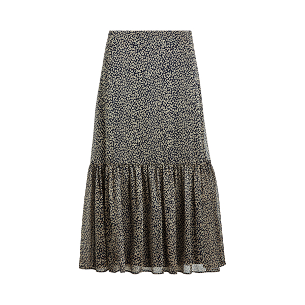 Print Georgette Tiered Skirt Lauren 1