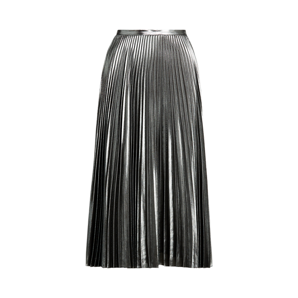 Dark silver pleated skirt hotsell