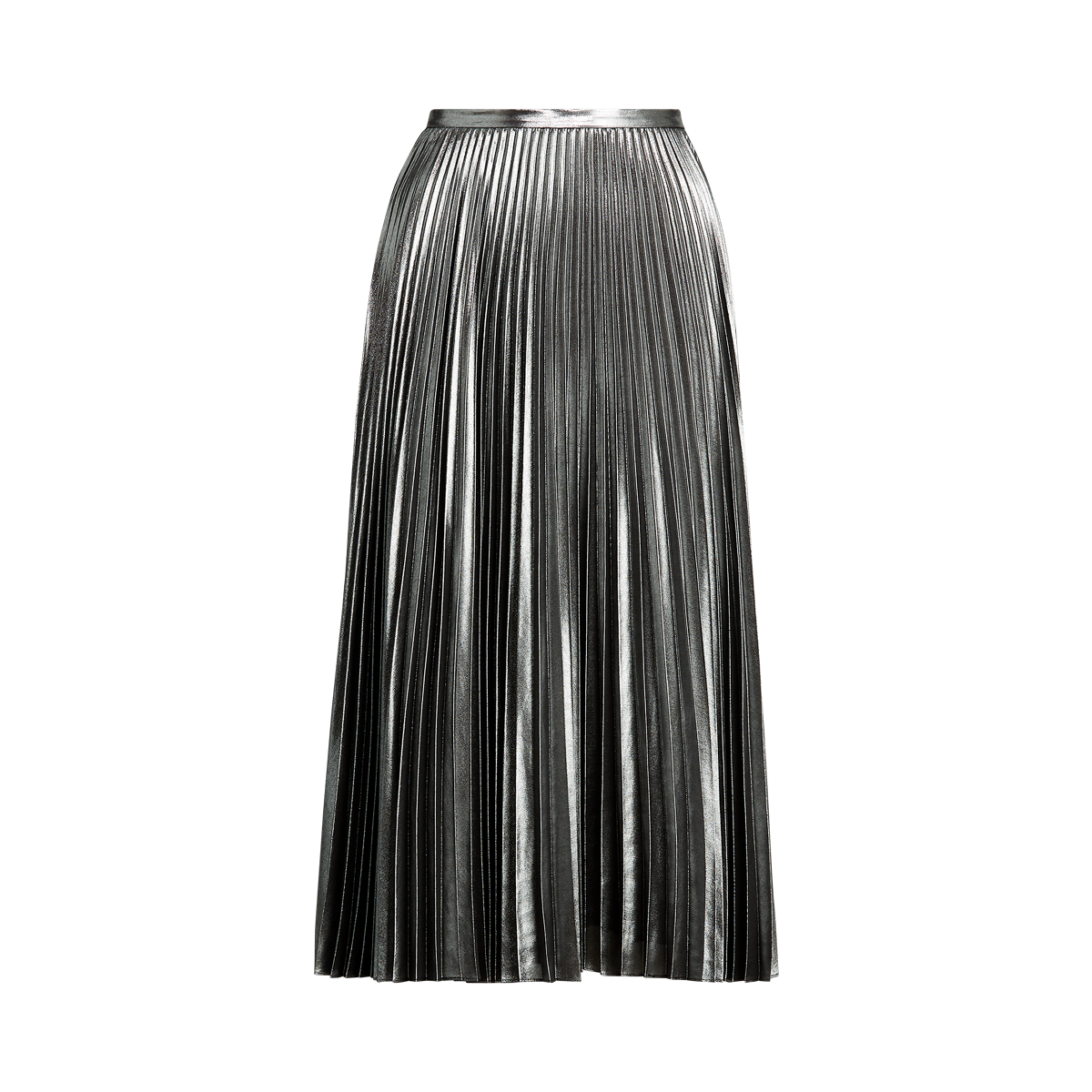 Black silver pleated skirt best sale