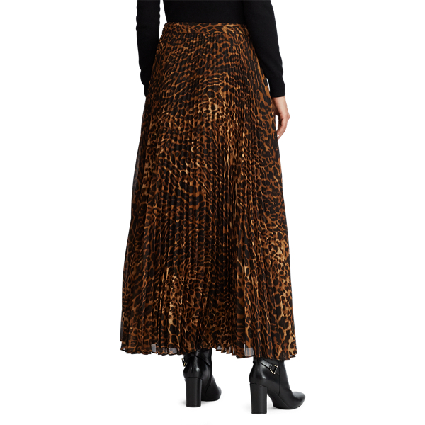 Polo Black Multi Pleated Georgette Skirt Lauren 5