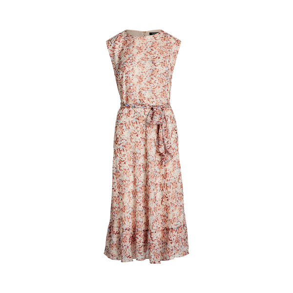 Floral-Print Georgette Dress Lauren 1