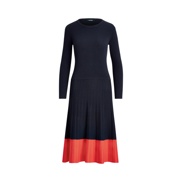 Color-Block Cotton-Blend Dress