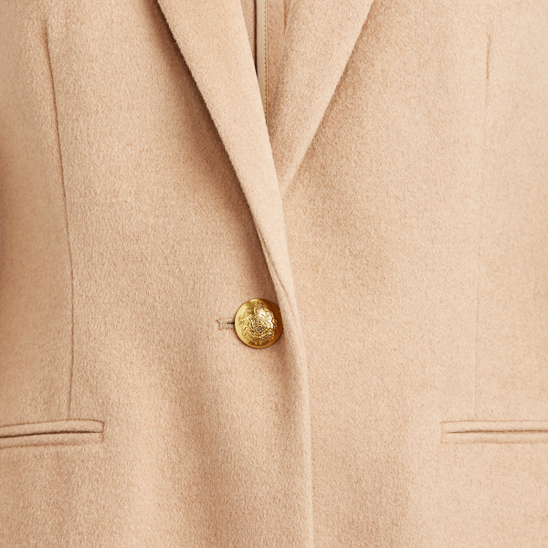 Classic Camel Wool-Blend Blazer Lauren 3