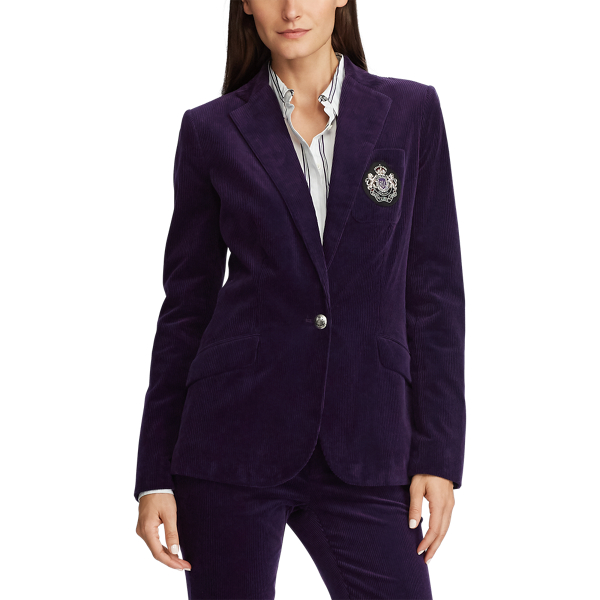 Plum Wine Bullion-Patch Corduroy Blazer Lauren 4