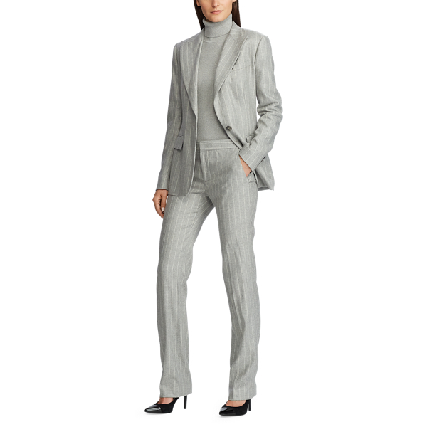 Light Grey Multi Wool-Blend Blazer Lauren 3