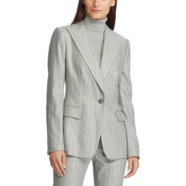 Light Grey Multi Wool-Blend Blazer Lauren 4