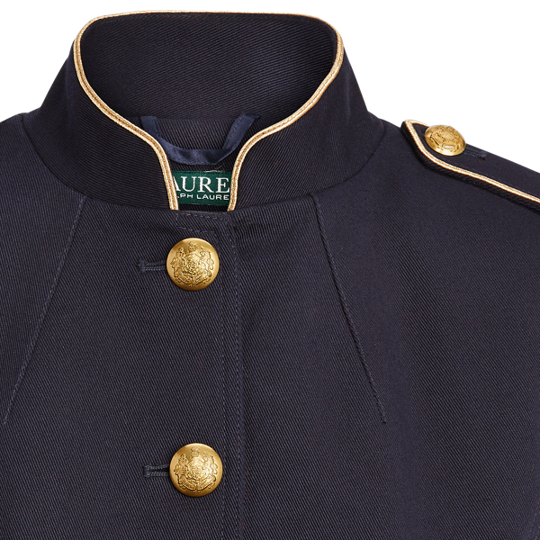 Lauren Navy Cotton-Blend Officer's Jacket Lauren 3