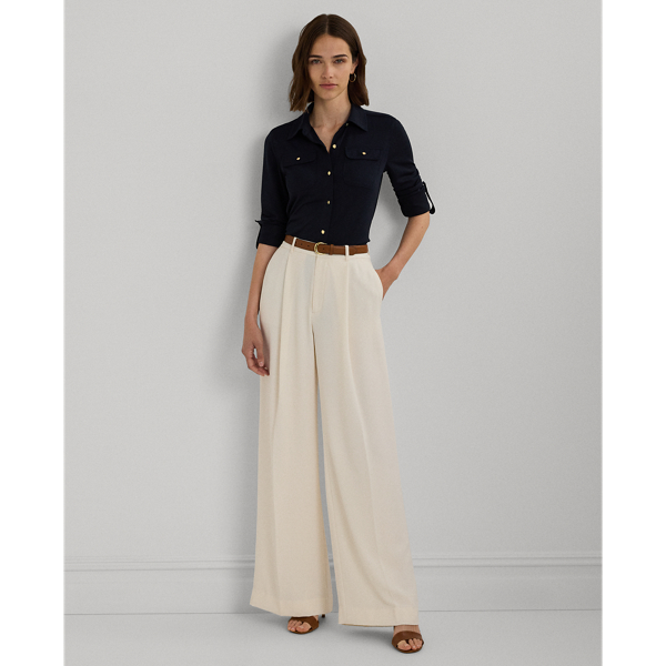 売れ筋商品|||ラルフローレン カットソー トップス レディース Women's Long Sleeve Roll Tab His Shirt Sleepshirt Dark Blue Stripe Lauren Ralph Lauren Womens Long Sleeve Roll Tab His Shirt
