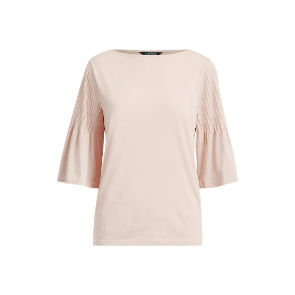 Pintuck-Sleeve Jersey Top