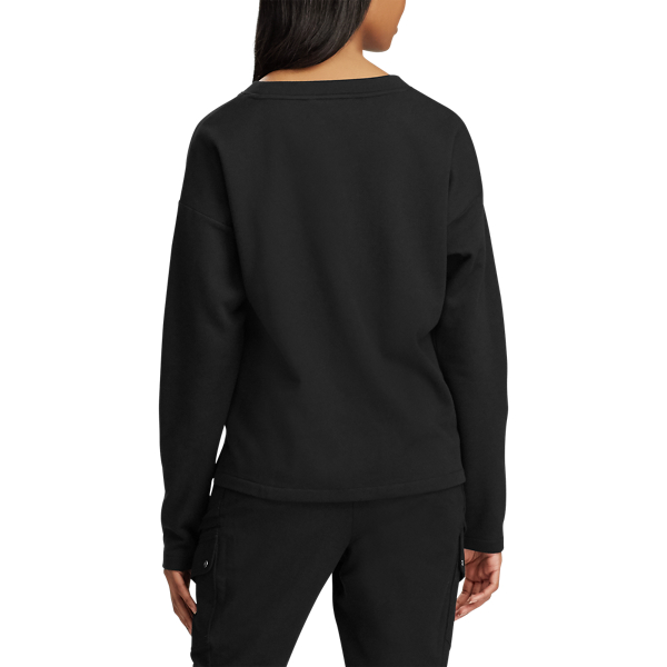 Polo Black French Terry Sweater Lauren 4