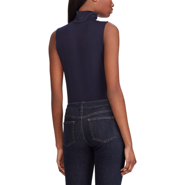 Lauren Navy Sleeveless Turtleneck Top Lauren 4