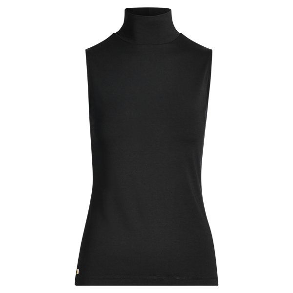 Polo Black Sleeveless Turtleneck Top Lauren 1