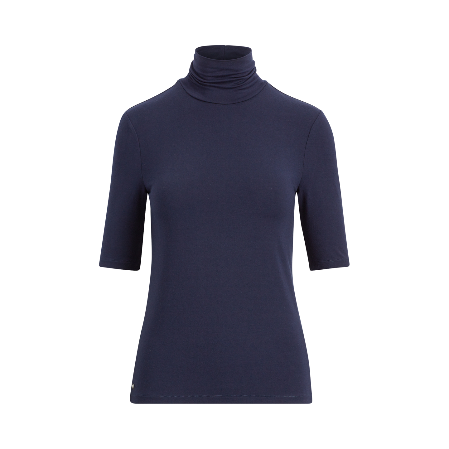Женская футболка Ralph Lauren Stretch Jersey Turtleneck, цвет: Тёмно-синий — фото 6