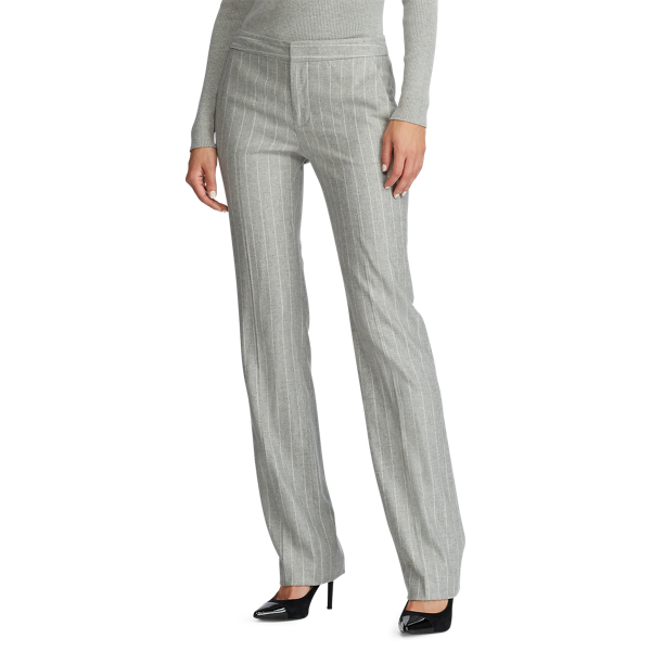 Creased Straight-Leg Pant Lauren in Light Grey Multi 3