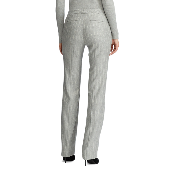 Creased Straight-Leg Pant Lauren in Light Grey Multi 4