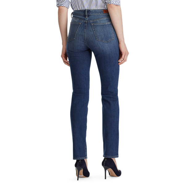 City Blue Wash Premier Straight Curvy Jean Lauren 5