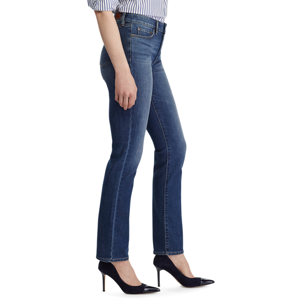 City Blue Wash Premier Straight Curvy Jean Lauren 6
