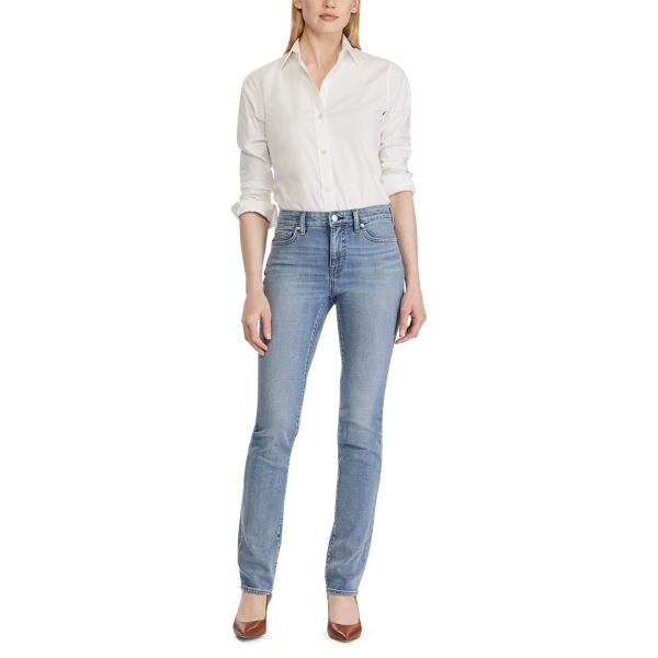 Light Worn Wash Premier Straight Jeans Lauren 3