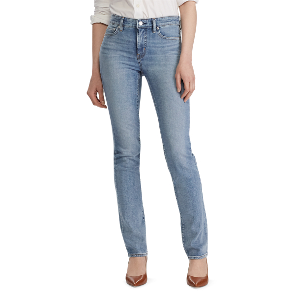 Light Worn Wash Premier Straight Jeans Lauren 4