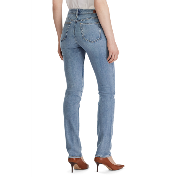 Light Worn Wash Premier Straight Jeans Lauren 5