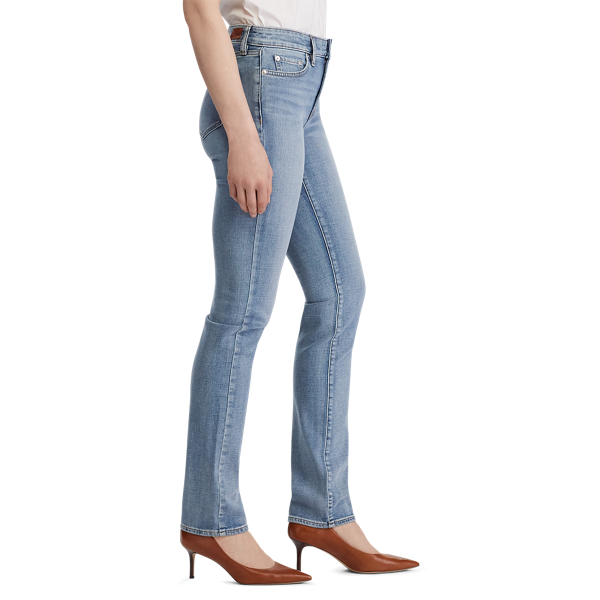 Light Worn Wash Premier Straight Jeans Lauren 6