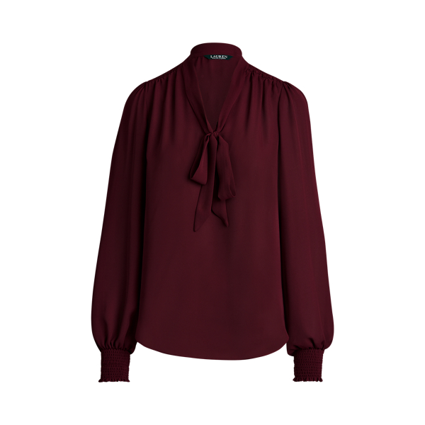 Georgette Tie-Neck Top Lauren 1