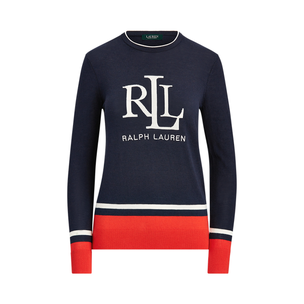 Logo Cotton-Blend Jumper Lauren 1