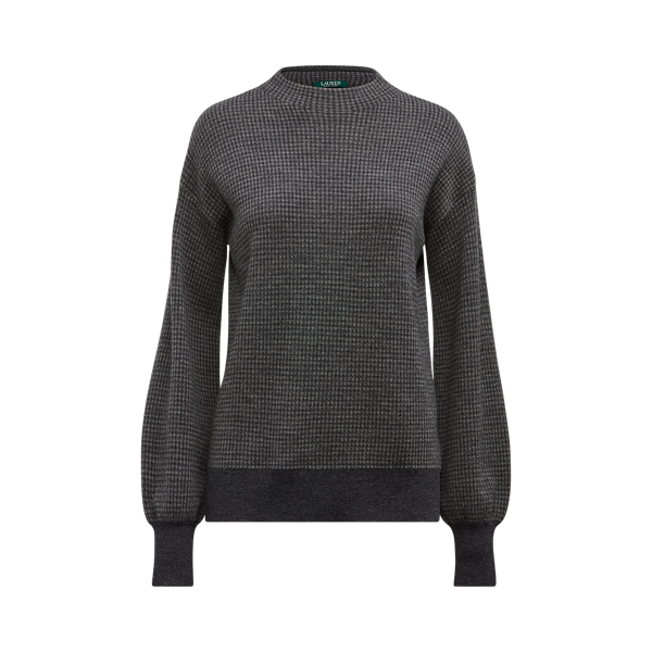 Wool Blouson-Sleeve Sweater Lauren 1