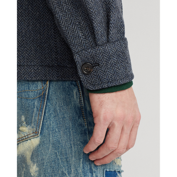 Blue/Navy Herringbone Tweed Sport Coat Polo Ralph Lauren 8