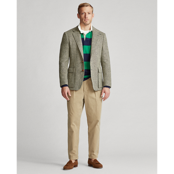 Grey/Cream The RL67 Herringbone Jacket Polo Ralph Lauren 4