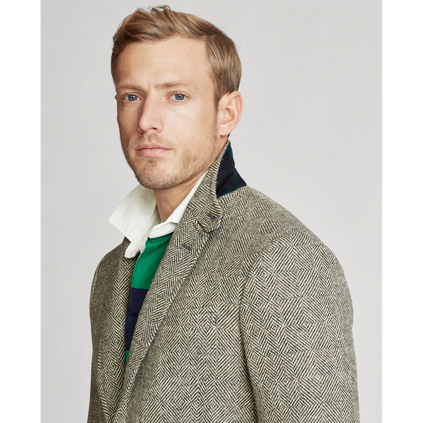Grey/Cream The RL67 Herringbone Jacket Polo Ralph Lauren 5