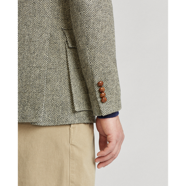 Grey/Cream The RL67 Herringbone Jacket Polo Ralph Lauren 7