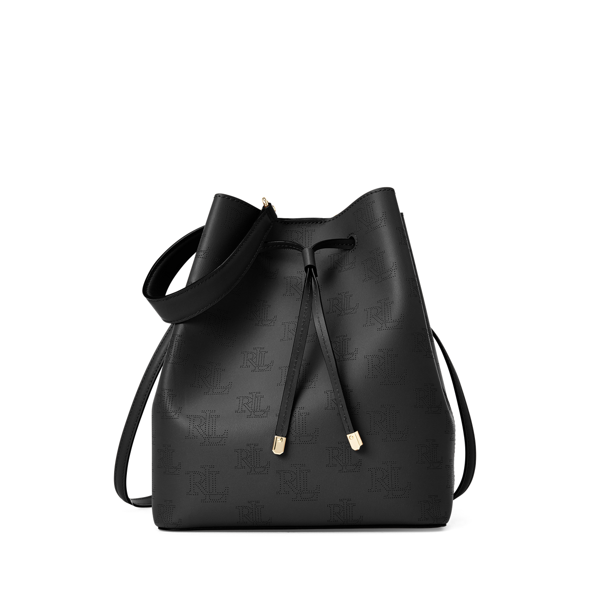 Ralph Lauren 最新作  Debby Drawstring Floral Appliqu Bag Crochet-Straw Debby Drawstring Bag